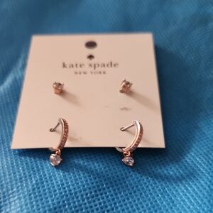 Kate Spade Rose Gold and Crystal Stud Earrings